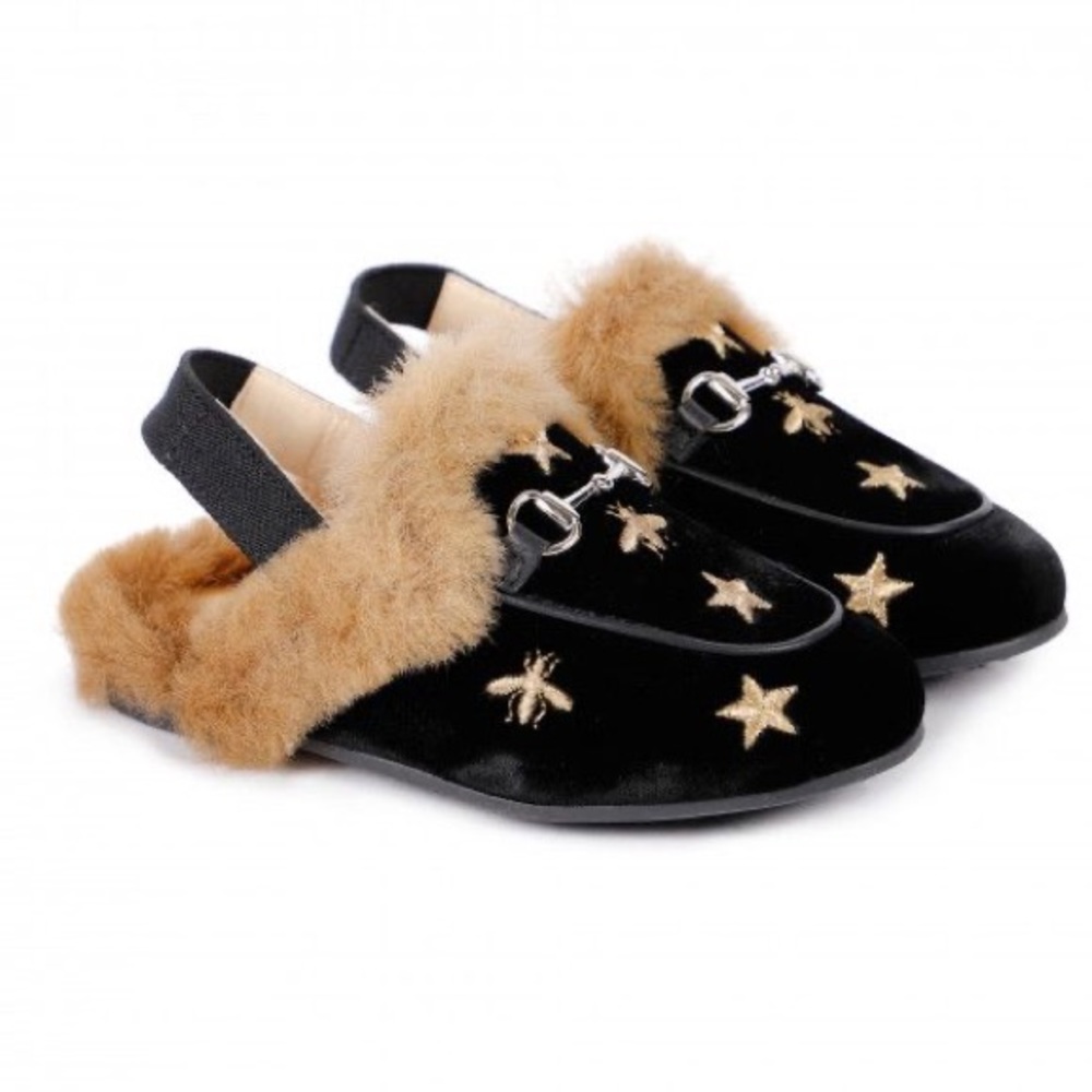 gucci ORIGINAL black velvet shoes